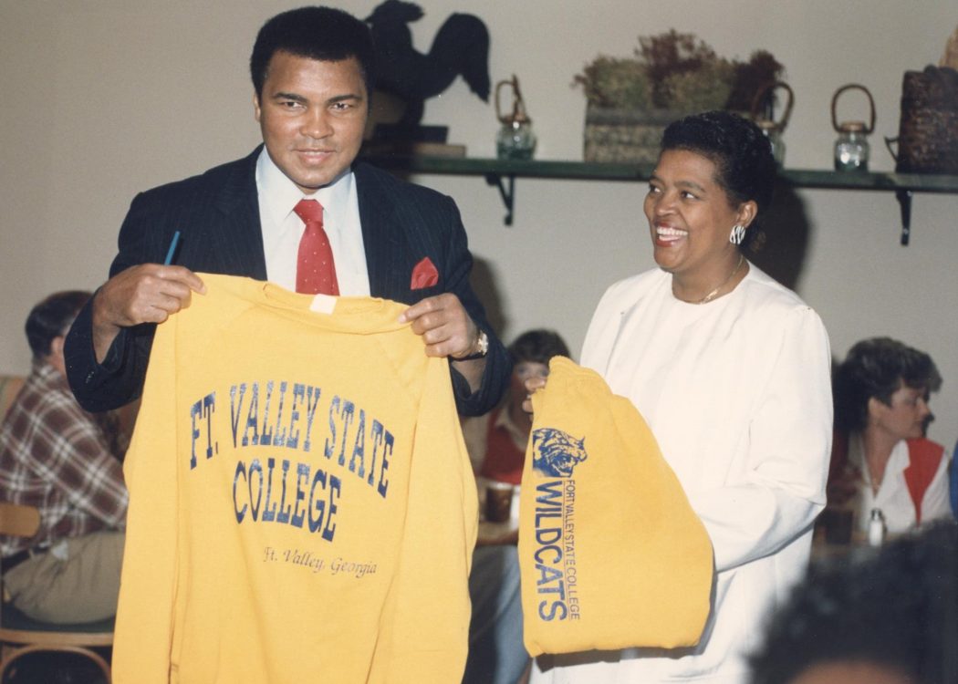 “The Greatest” Muhammad Ali visits Fort Valley State College, 1989