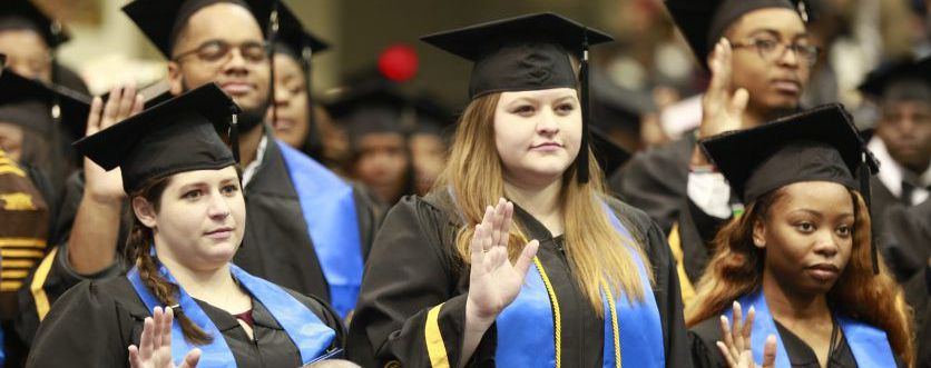 Crows of graduation students