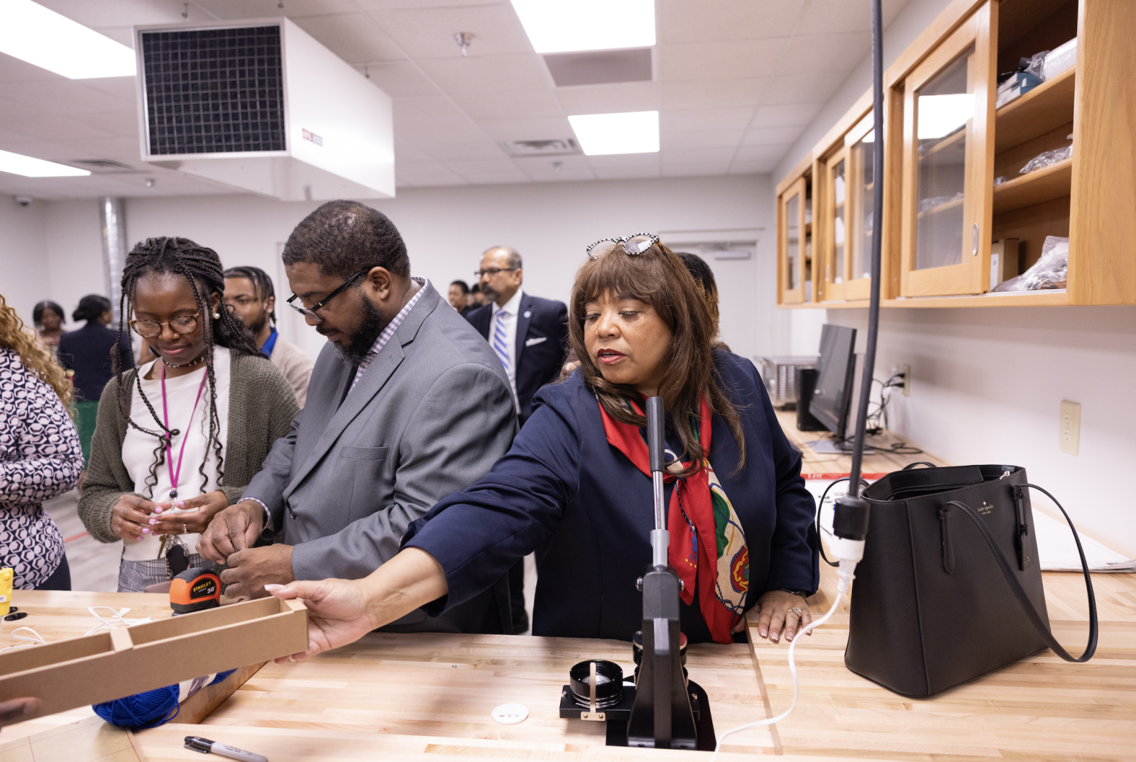 Students working in the Fab Lab