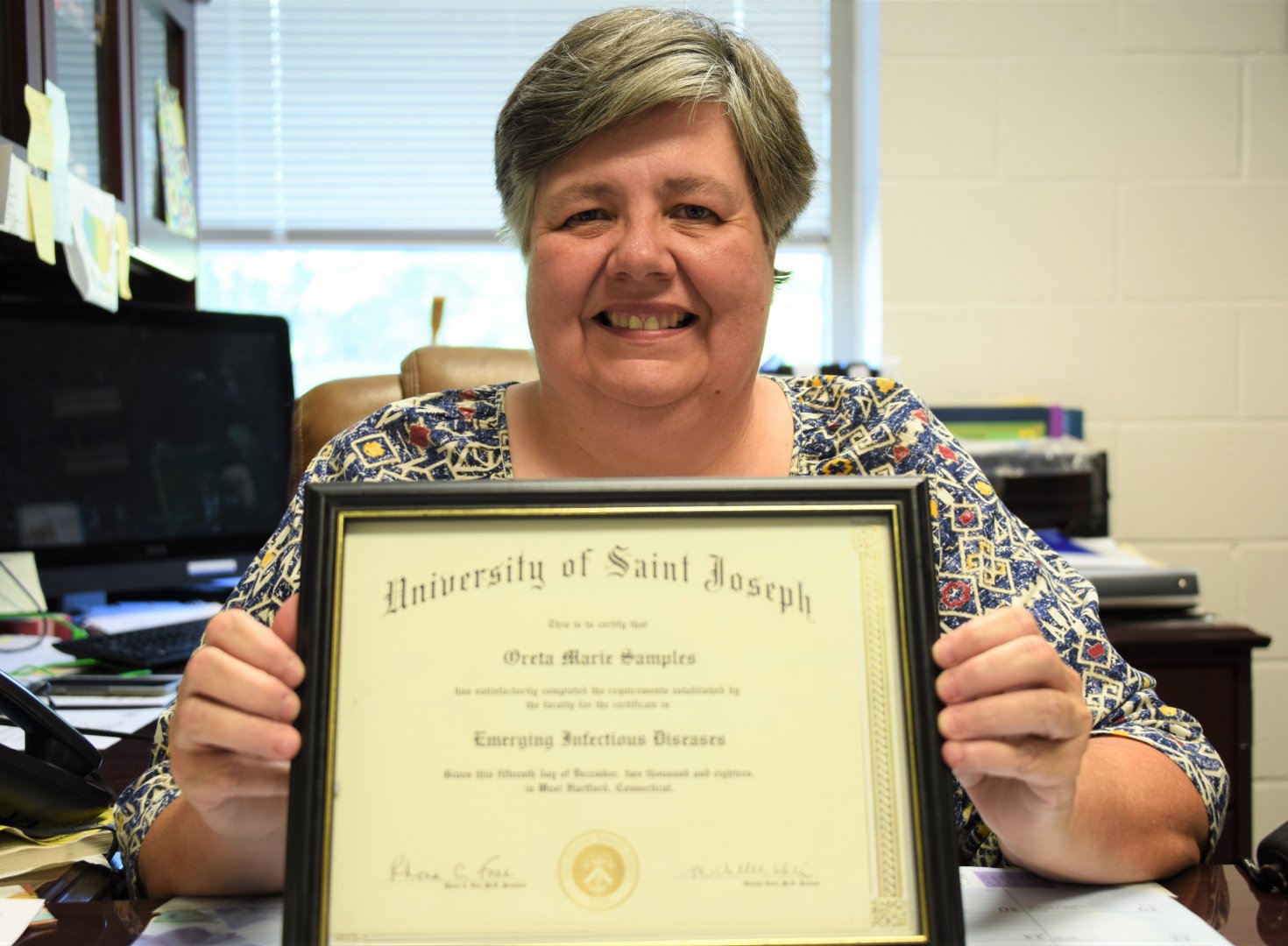 Dr. Oreta Samples, assistant professor and program coordinator of Fort Valley State University’s Master of Public Health Program, earned a certificate in Emerging Infectious Diseases from the University of Saint Joseph.