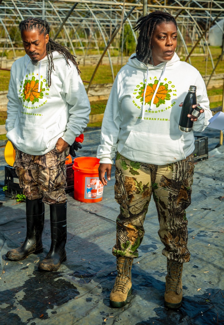 FVSU alumna, Kennise “Latricia” Elder, and her partner, Kwesi Elder, on the site of their urban farm.