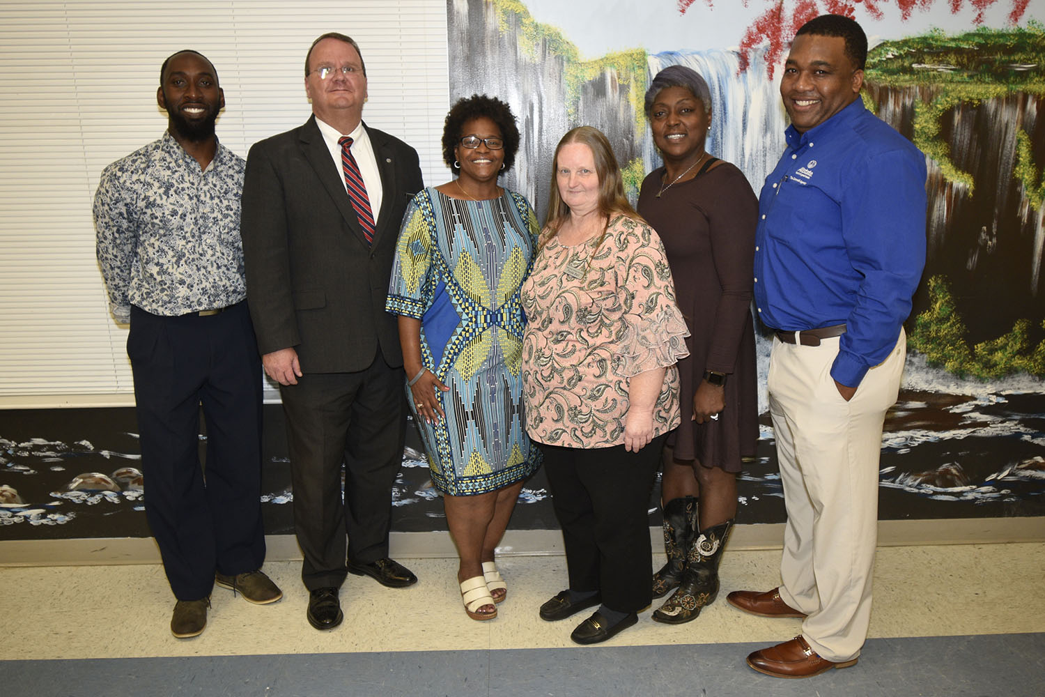 (From left) Randy Paschal, director of Paschal Memorial Funeral Home; Harold Reece, director of Reece Funeral Home and Twiggs County Coronor; Patricia Bass of United Healthcare; Ponda Ball of Middle Georgia Community Action Agency; Terralon Chaney, Fort Valley State University Extension agent for Twiggs County and Travis Carswell of Allstate Insurance recently made presentations during the Let’s Talk Insurance Seminar in Jeffersonville.
