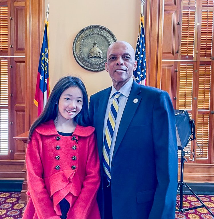Wu interviews Noble at the Georgia State Capitol in Atlanta about growing the next generation of farmers.