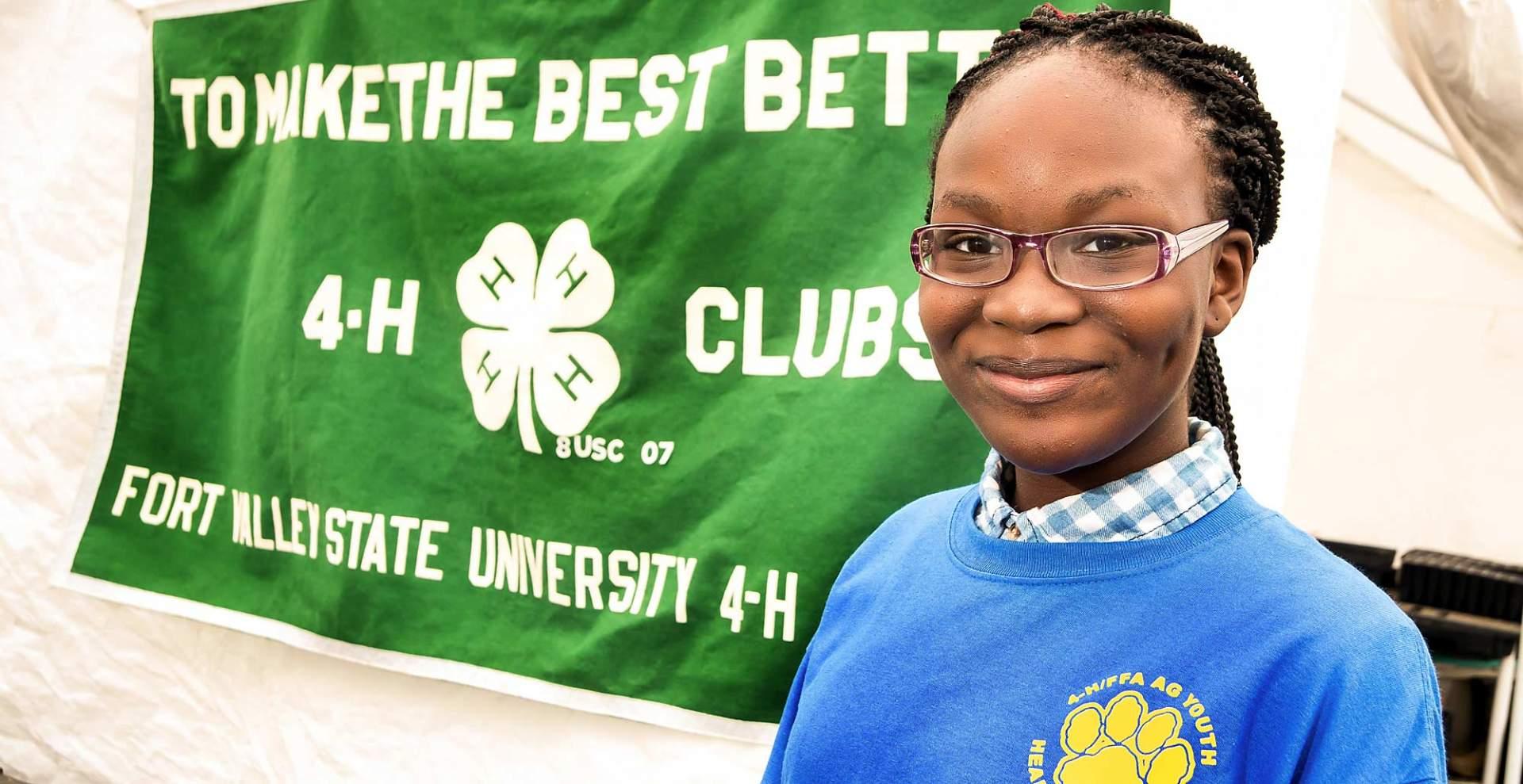 Janya, a 13-year-old student and farm manager, participates in Fort Valley State University’s 4-H Club.