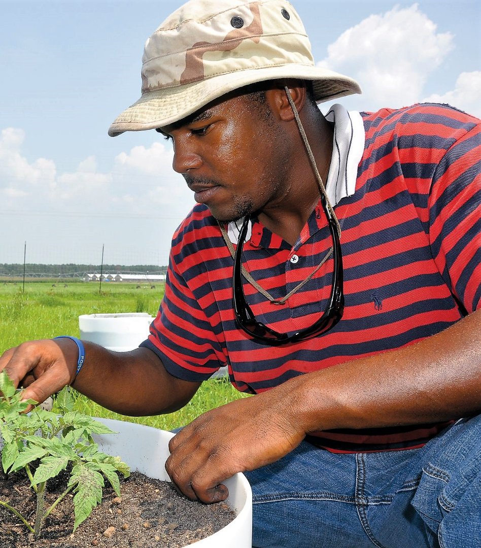 Miles minored in horticulture at Fort Valley State University and worked on the campus farm.