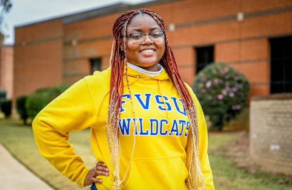 Fort Valley State University senior Te'Mecia Tarver will earn an agricultural engineering technology degree on Dec. 10.