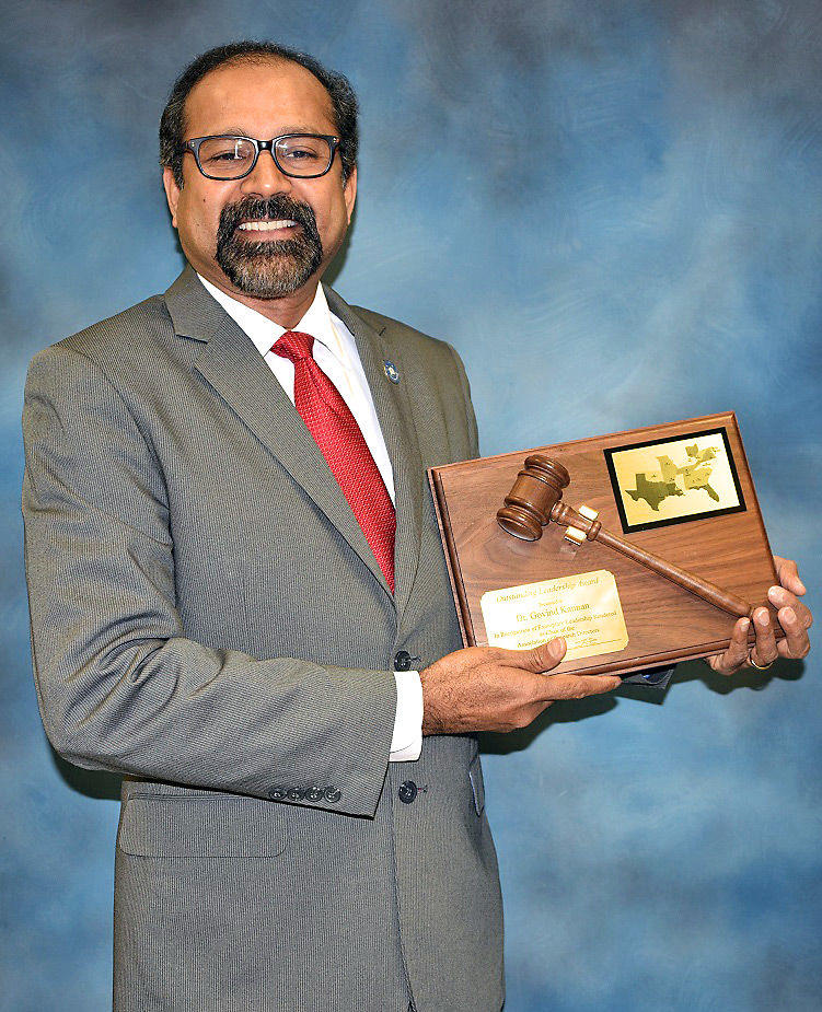 Dr. Govind Kannan, dean of Fort Valley State University’s College of Agriculture, Family Sciences and Technology, earns the Outstanding Leadership Award from the Association of 1890 Research Directors (ARD) Inc.